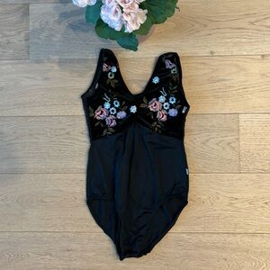 Class In Flower Embroidery Leotard
